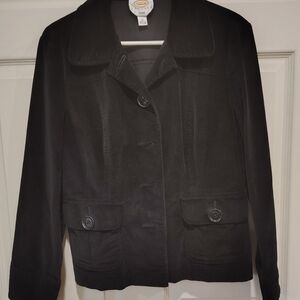 Talbots Classic Black Pea Coat